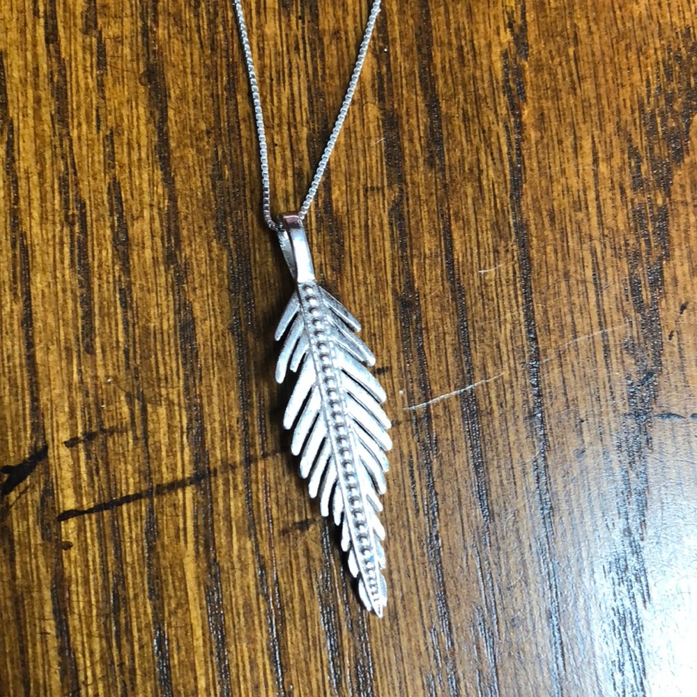 Sterling silver rhodium plated necklace - Picture 2 of 2